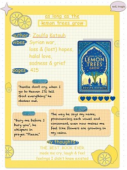 As long as the lemon trees grow