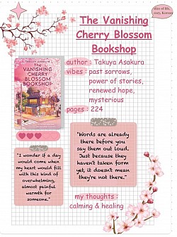 the vanishing cherry blossom bookshop